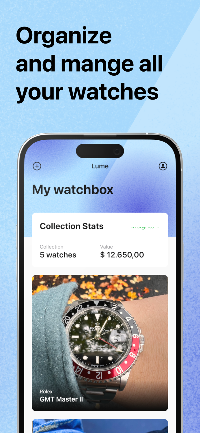 Lume Watch Collection Tracker