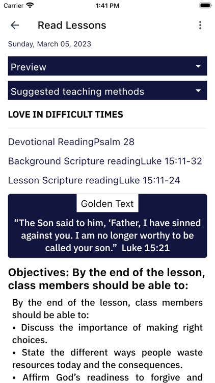 Sunday School Lessons 2023