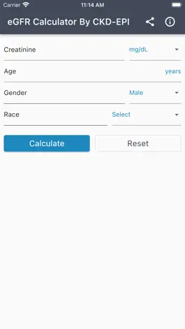 Game screenshot CKD-EPI eGFR Calculator mod apk