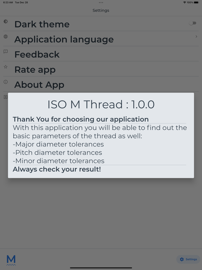 ISO Metric Thread tolerance