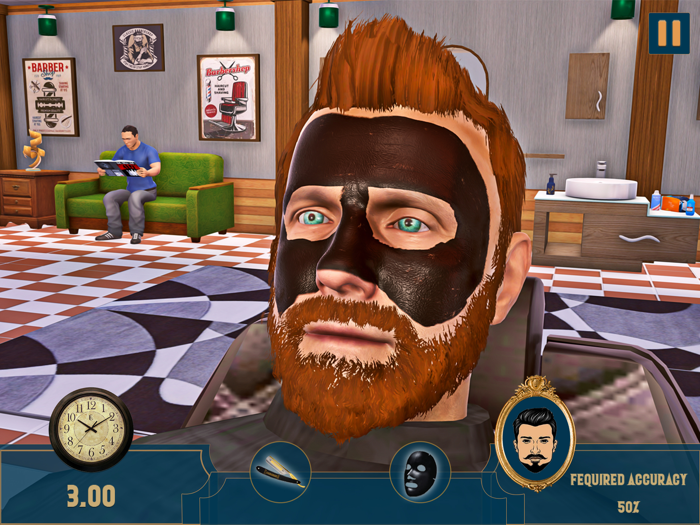 لعبة الحلاق قص اللحية