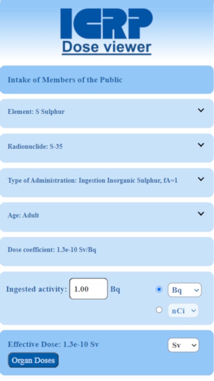 ICRP Dose Viewer