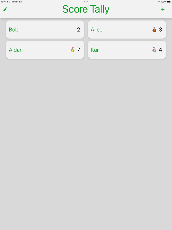 Score Tally - Score Tracker