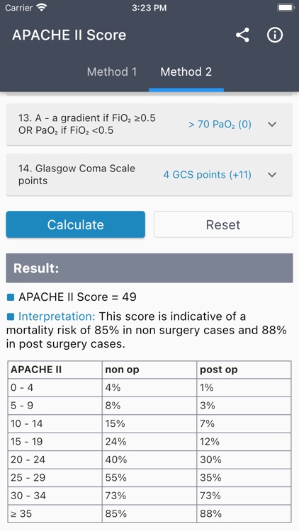 APACHE II Score screenshot-3