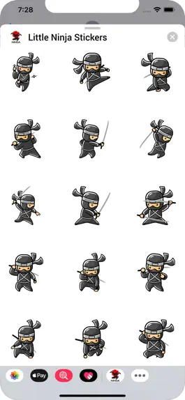 Game screenshot Little Ninja Stickers apk