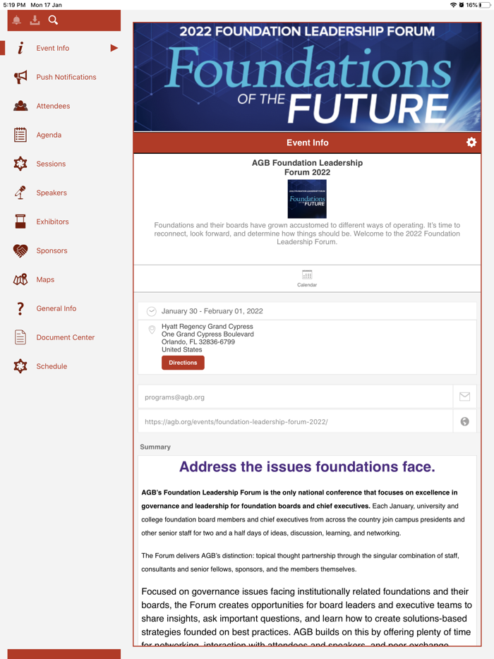 AGB Events and Programs