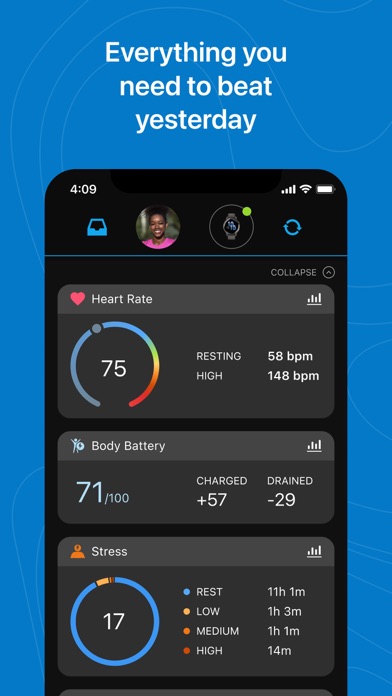 Download Garmin Connect™ app for and