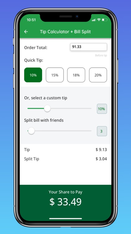 Tip Calculator + Bill Split