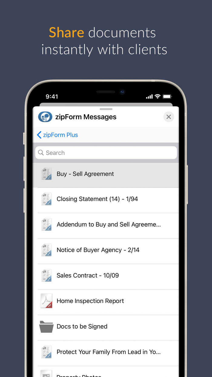 zipForm Elite Messaging App