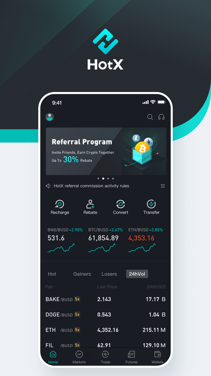 HotX：Buy  Sell BTC,ETH,Doge