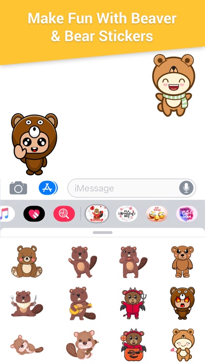 The Beaver and Bear Emojis screenshot-3