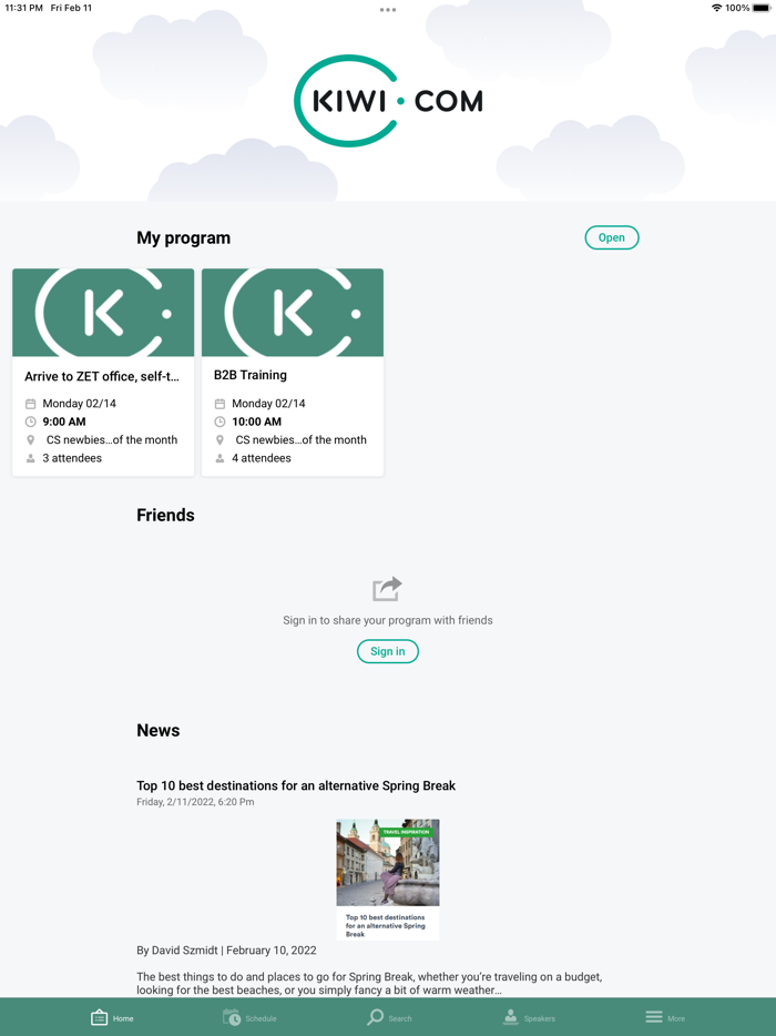 Kiwi.com - Onboarding app