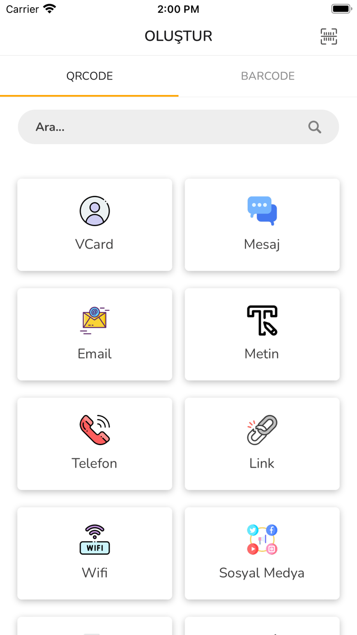 Qrbargen Qr ve Barkod Oluştur