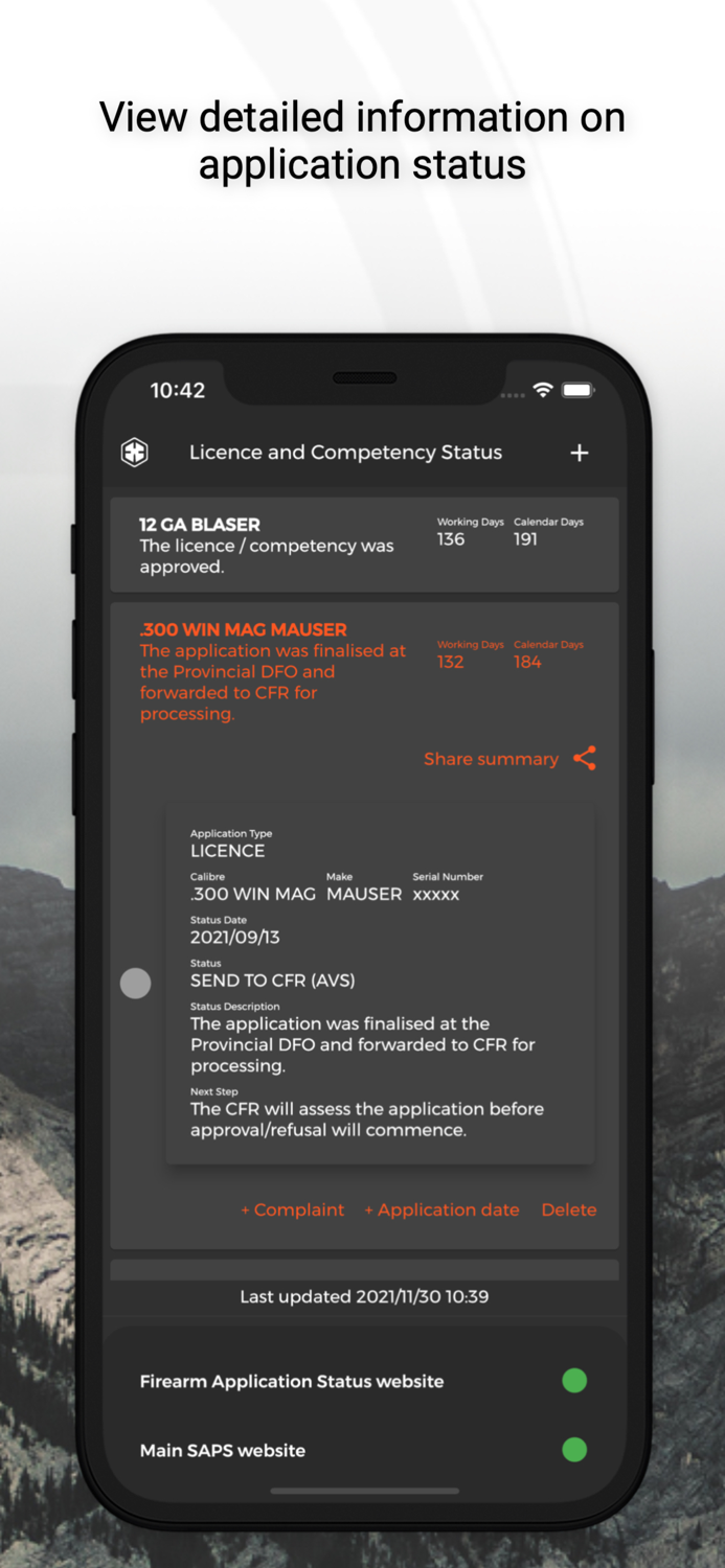 SAPS Licence Competency Status