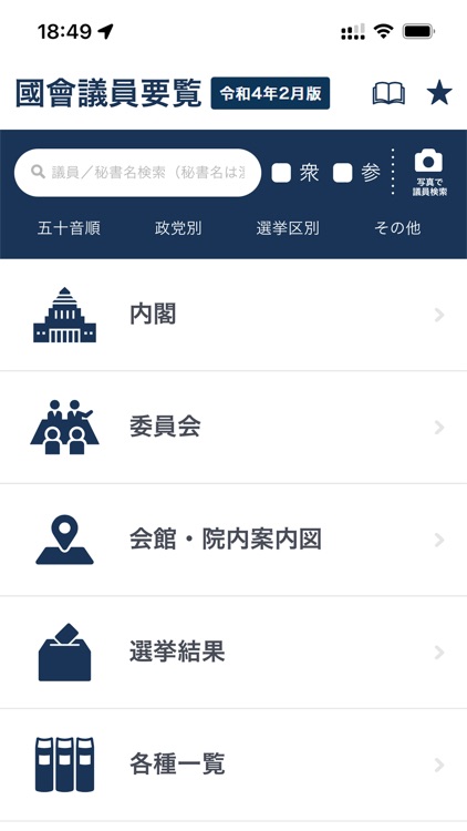 国会議員要覧 令和4年2月版