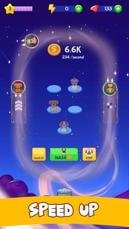 Merge Dogs in Space Idle Game