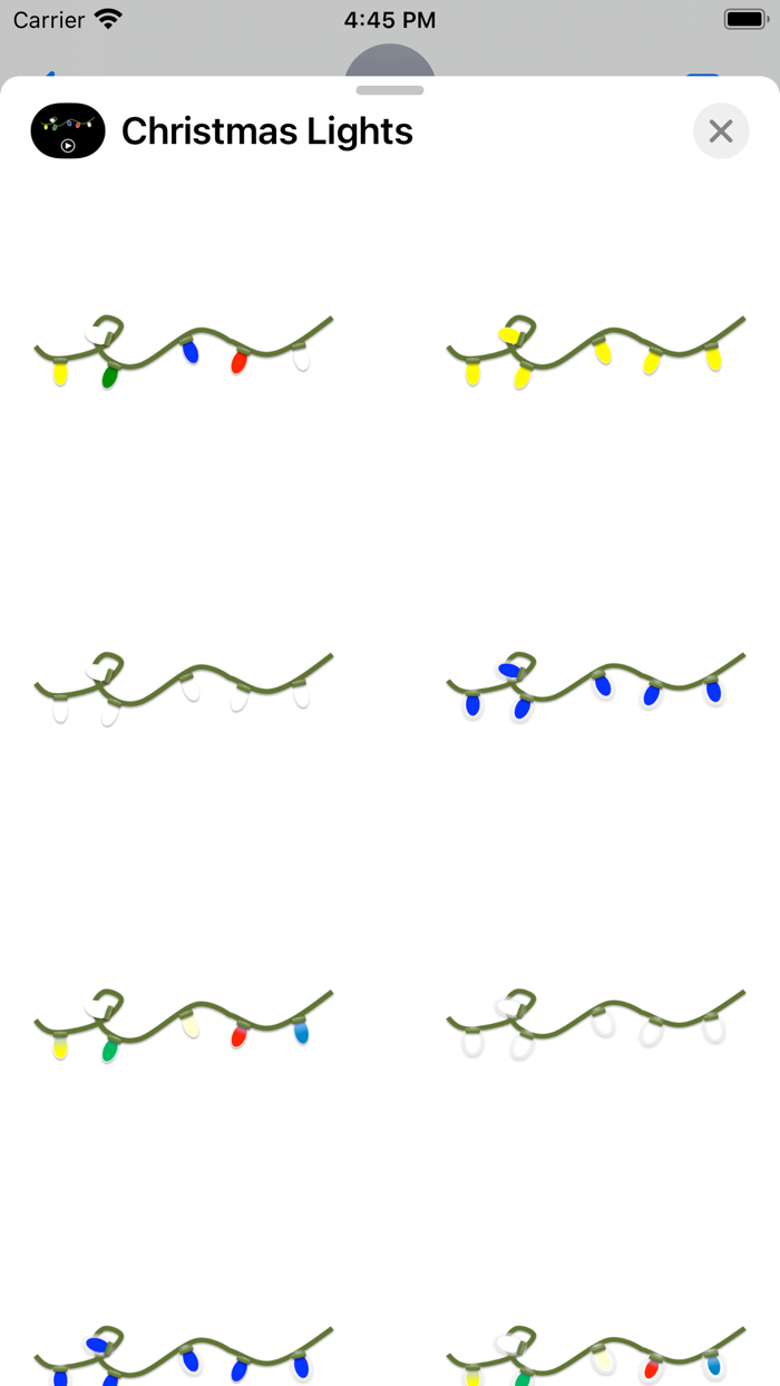 Christmas Lights stickers