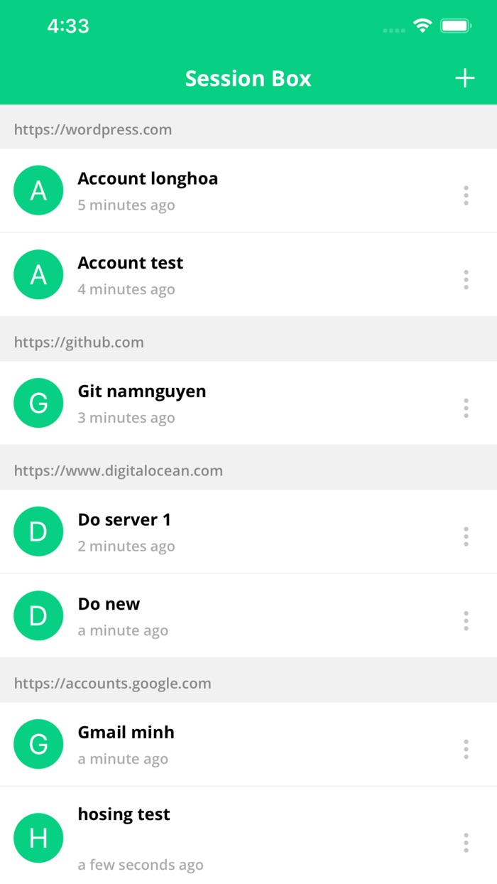 Session Box - Multiple Account