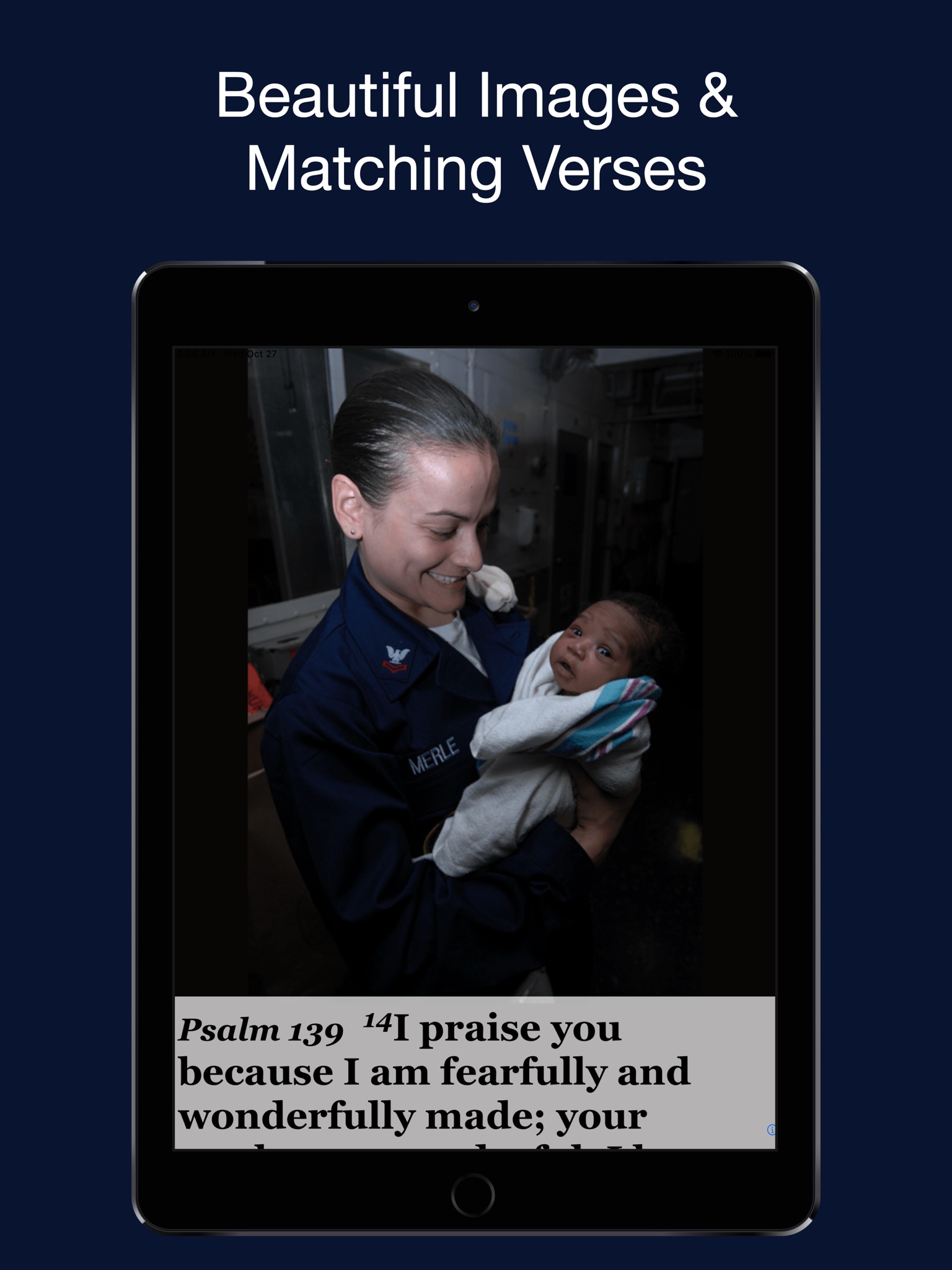 Navy Psalm Daily Quotes NIV screenshot 2