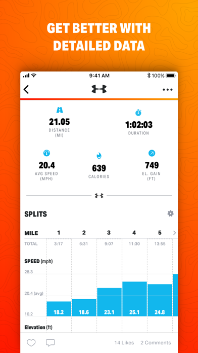 Map My Ride by Under Armour iPhone app afbeelding 2