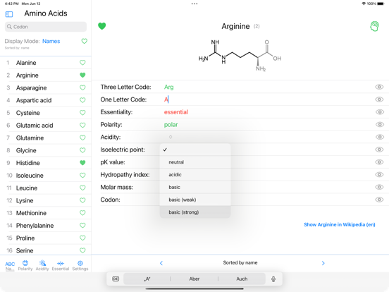 iAmino - Amino Acids screenshot 3