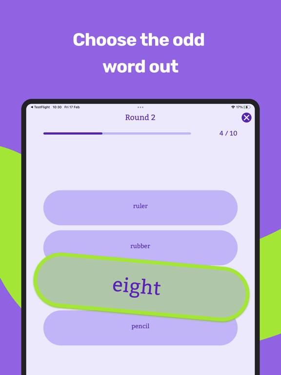 English words: Odd One Out screenshot 3