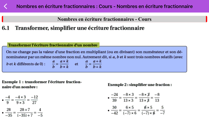 Mathématiques 4ème