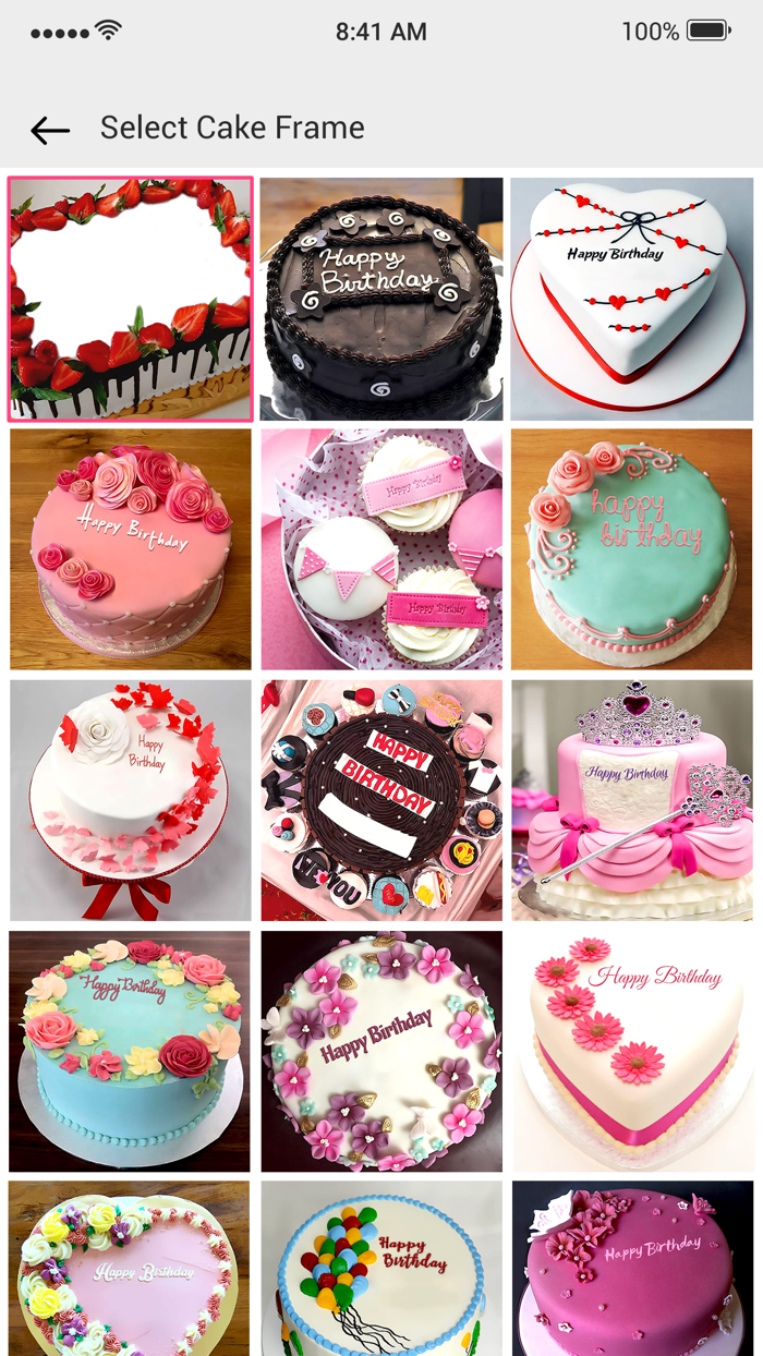 Photo on Cake Pics Editor App