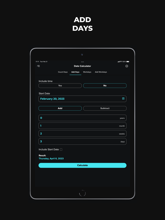 Date & Time Calculator App screenshot 2