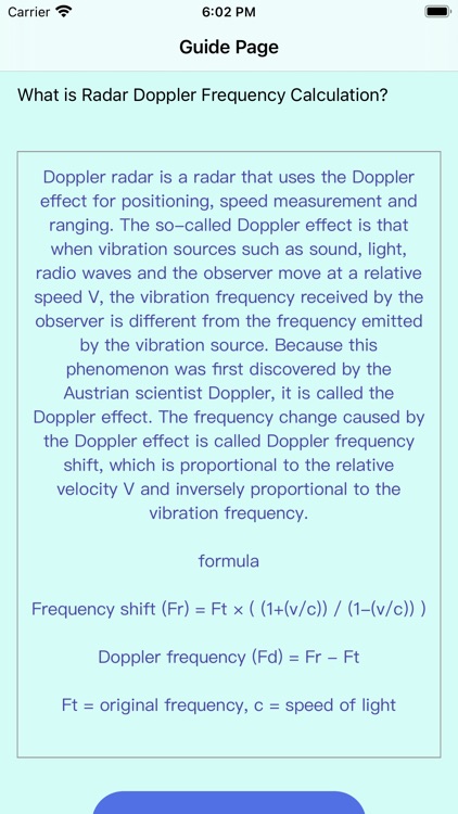 Radar Doppler Frequency Calc