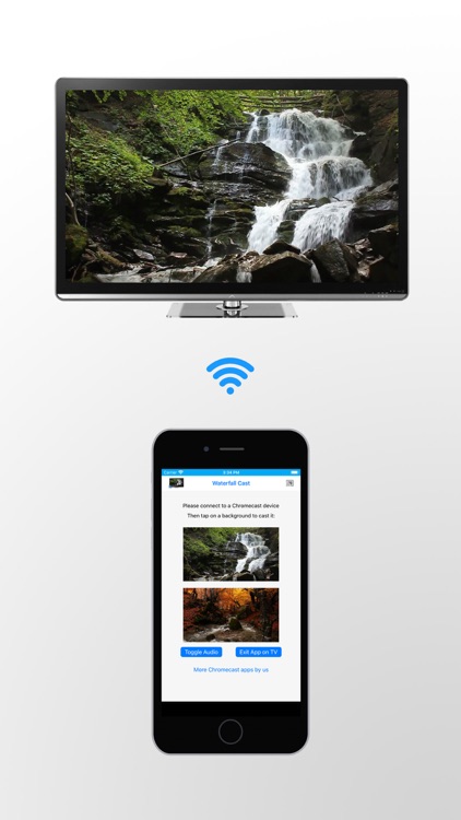 Waterfall on TV for Chromecast