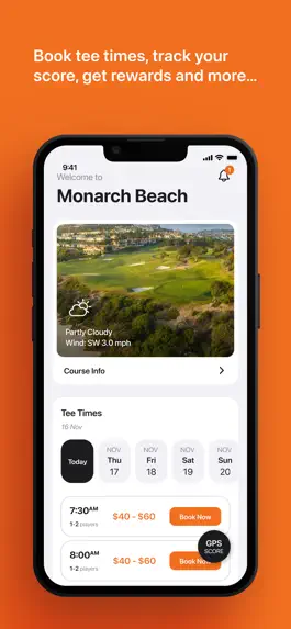 Game screenshot Monarch Beach Golf Tee Times mod apk