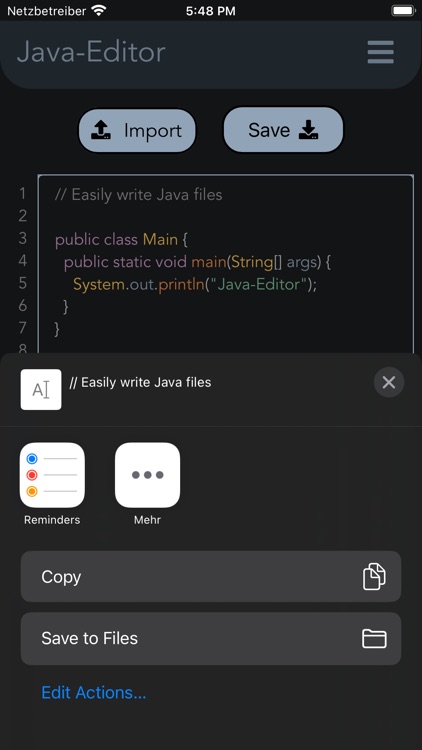 Java Editor - .java Editor