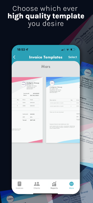 Ilmainen Invoice Maker -sovellus PDF ™ -kuvakaappaukseen