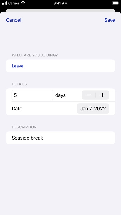 25 Days - Leave Tracker