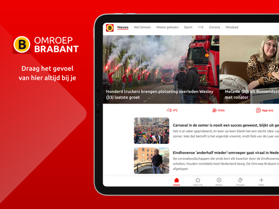 Omroep Brabant iPad app afbeelding 1