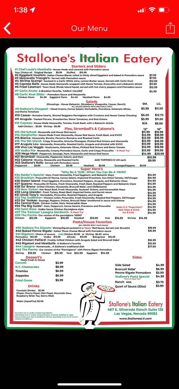 Stallones Italian Eatery