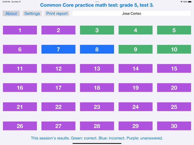 Math test for Common Core, 5.3