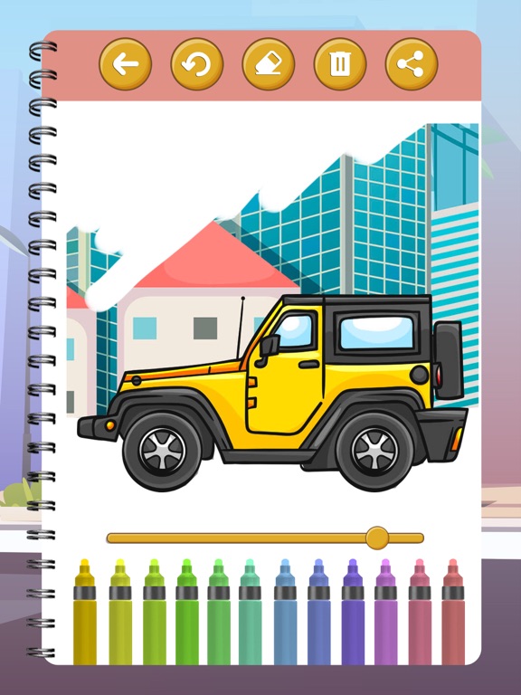 Cute Cars Coloring Book screenshot 4