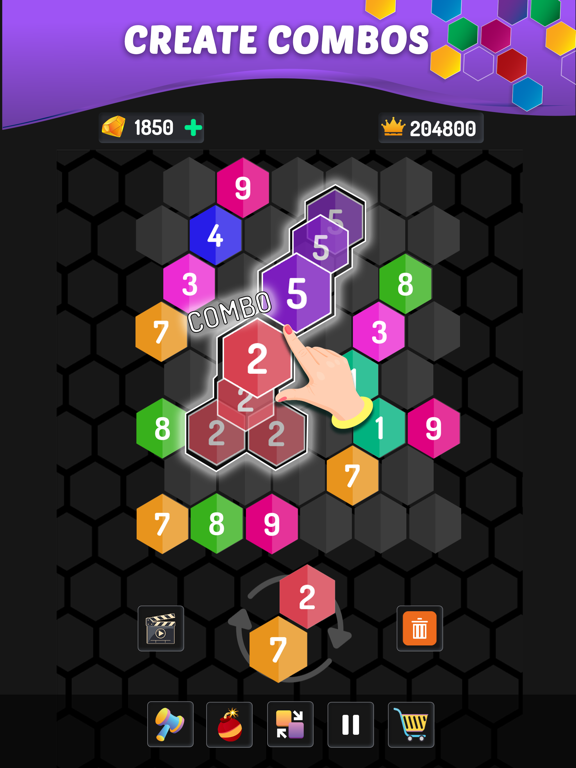 Merge Hexa: Number Puzzle Game screenshot 3