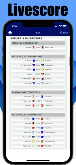Game screenshot Football Livescore Swiftscores apk