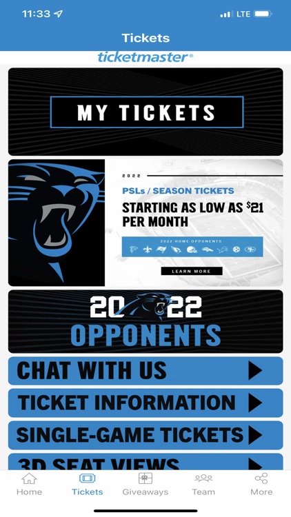 Carolina Panthers Mobile