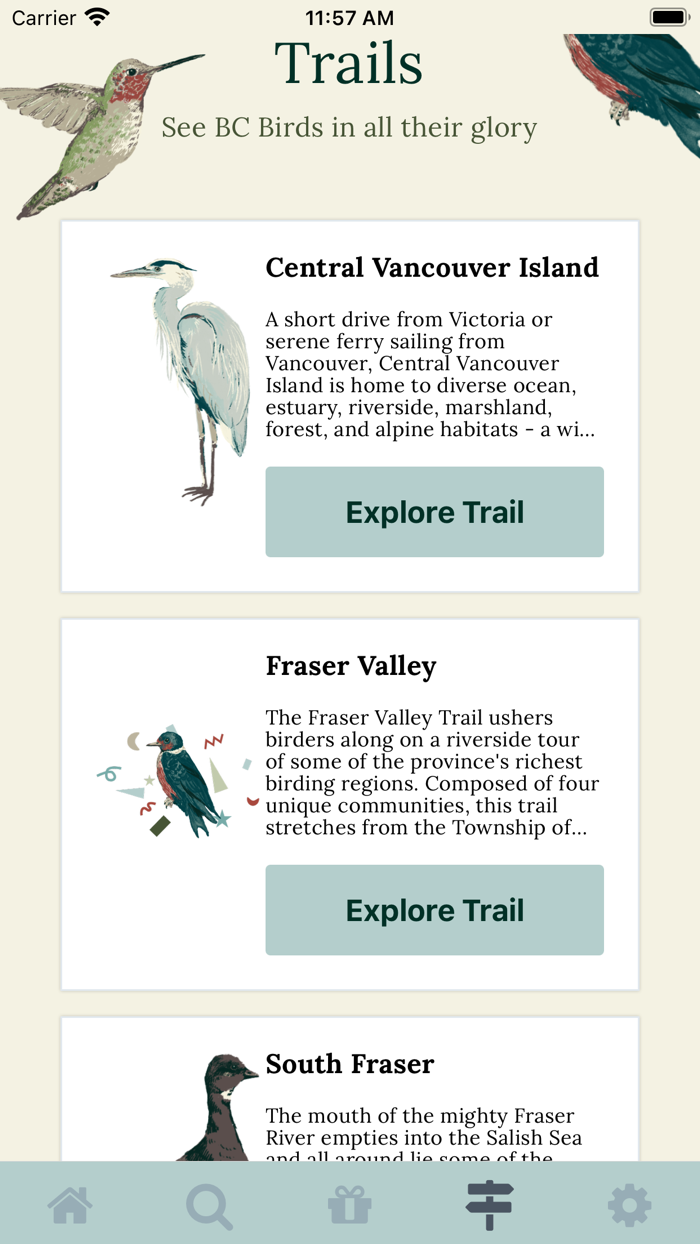 BC Bird Trail App