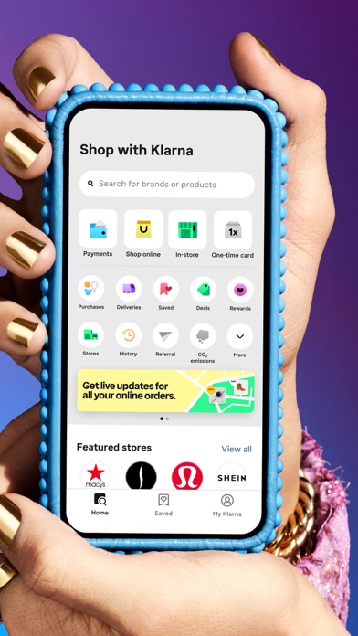 Klarna | Shop now. Pay later. app screenshot 1 by Klarna Bank AB - appdatabase.net