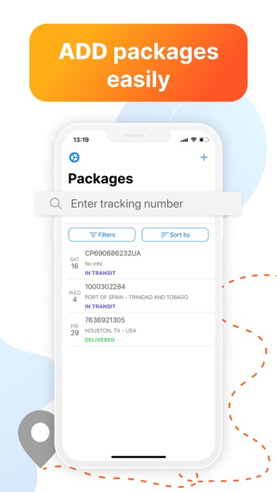 Package Delivery Tracking App Screenshot