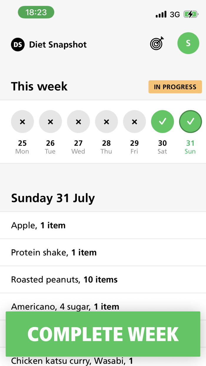 Diet Snapshot Food Diary
