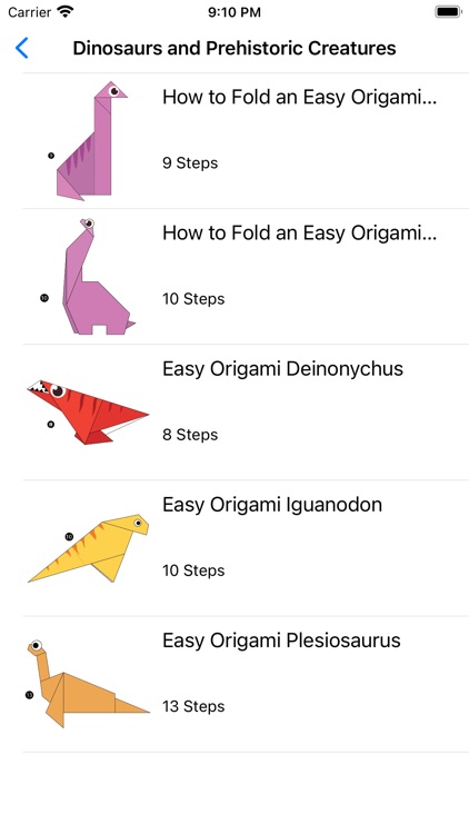 Origami step by step