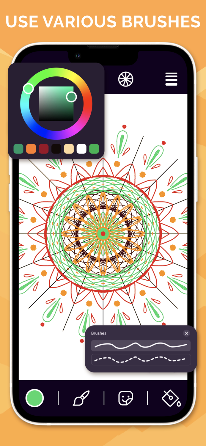 Mandala Coloring Happy Art