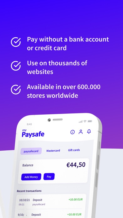 paysafecard - prepaid payments screenshot 2