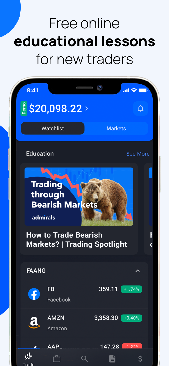 Admirals Trade CFDs  Stocks